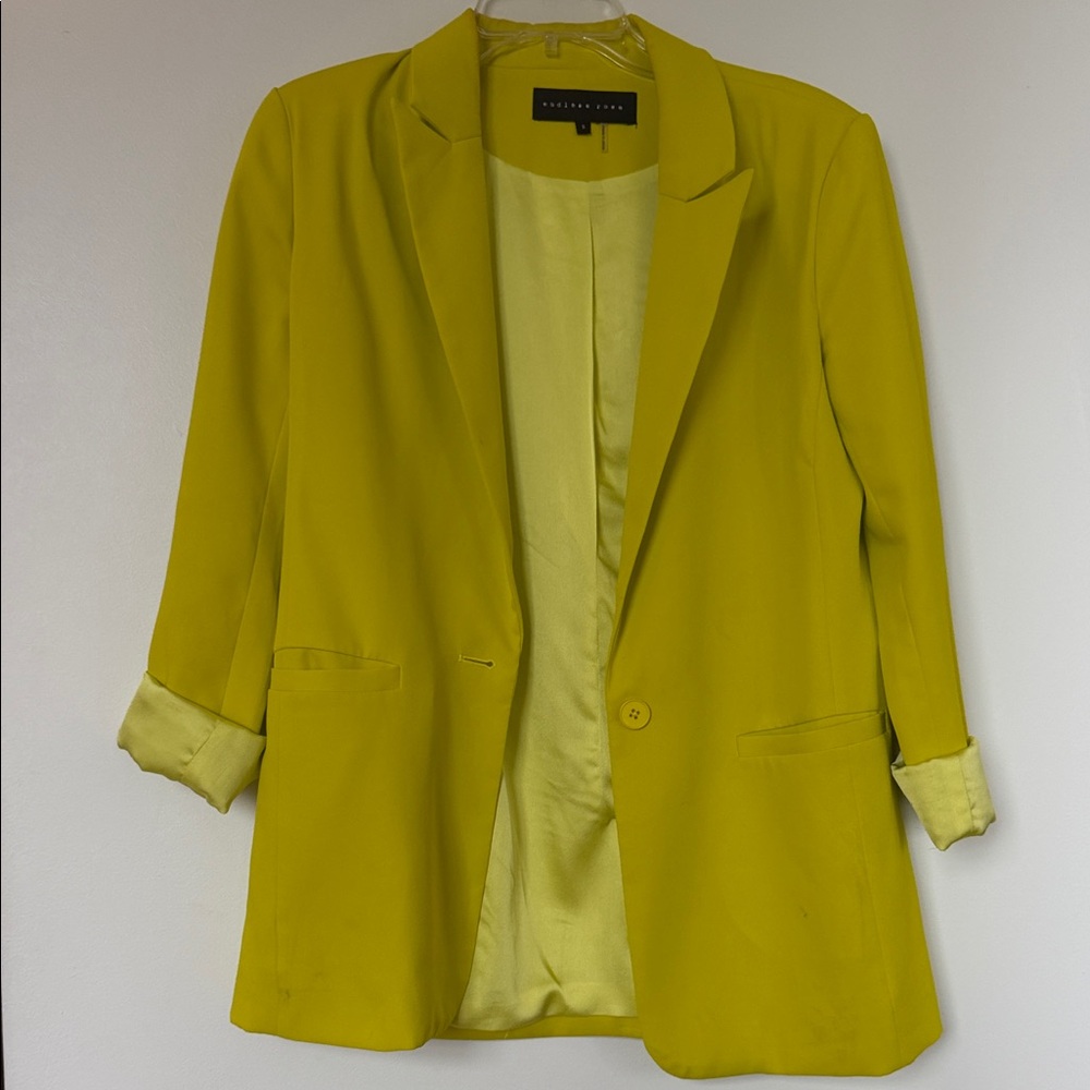 Endless Rose Vibrant Yellow Blazer